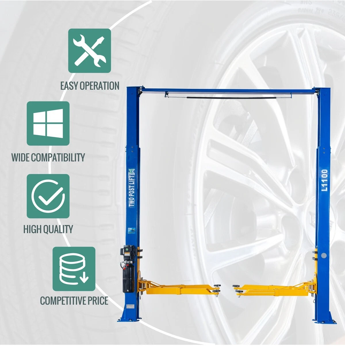 10000 lbs car lift l1100 2 post overhead car auto truck hoist 220v or 110v - Image 10